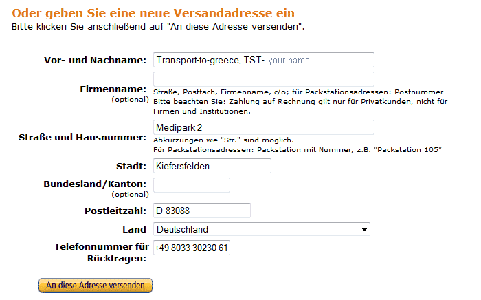 amazon-de adresse